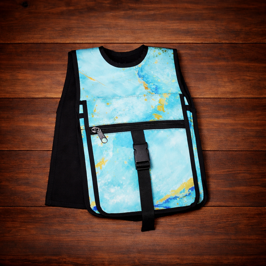 Saddle Horn Bag-Turquoise Marble