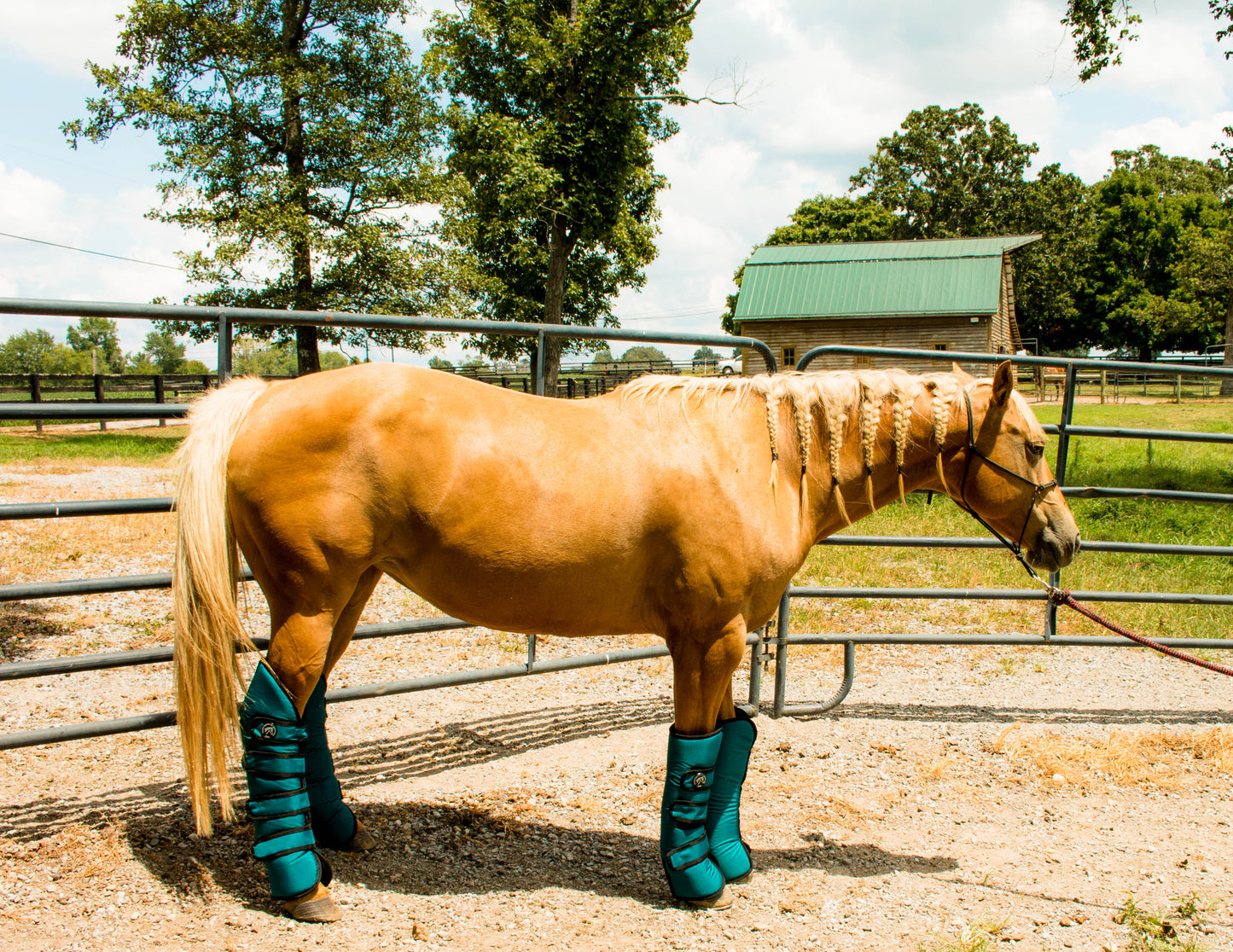 Shipping Boots-Turquoise Marble