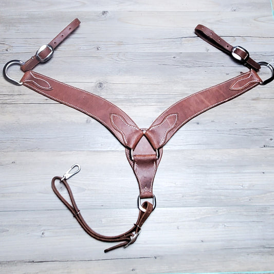 Harness Leather Breast Collar D Ring