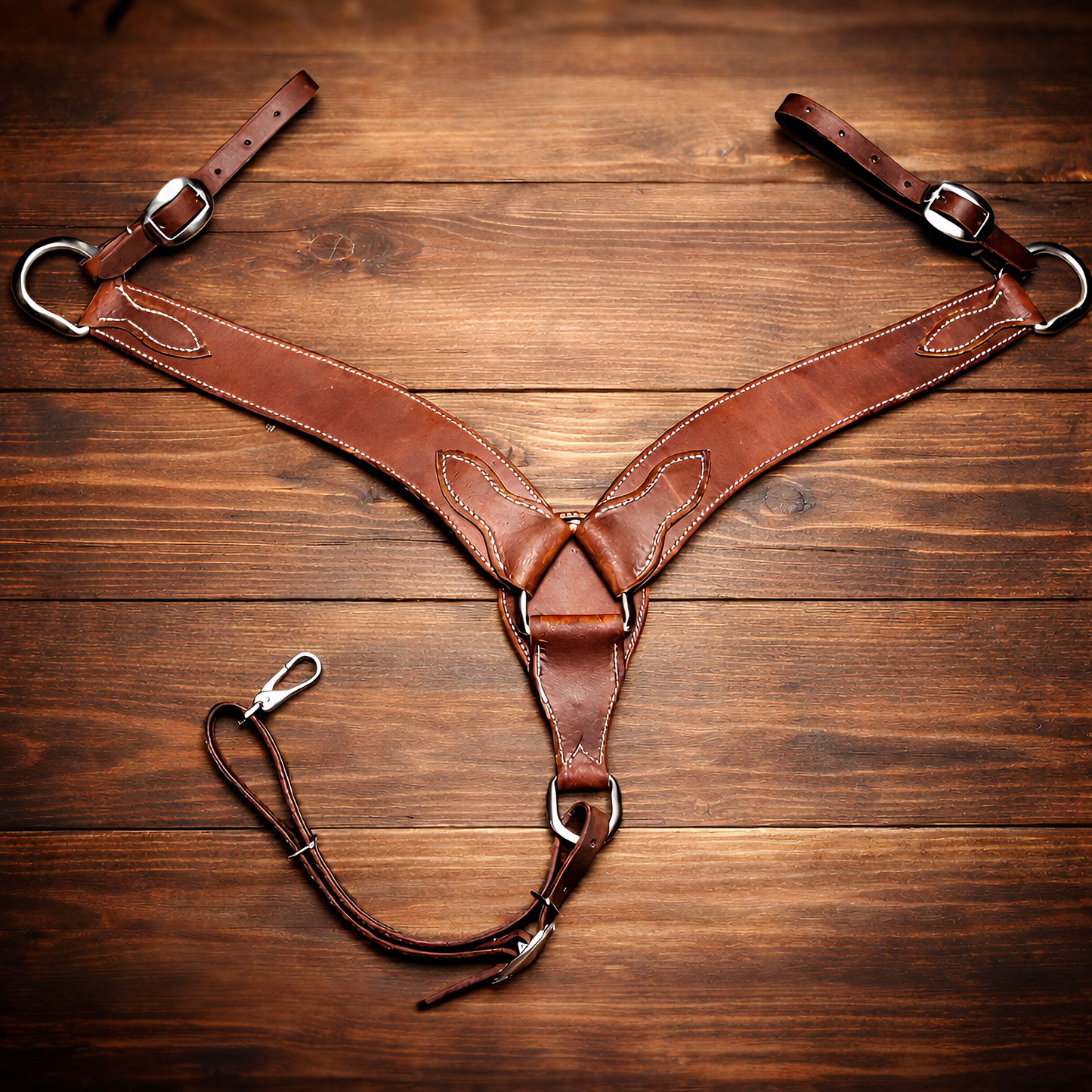 Harness Leather Breast Collar D Ring